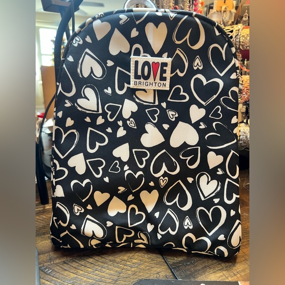 Brighton Handbags - Brighton Stylish Black and White Endless Love Backpack